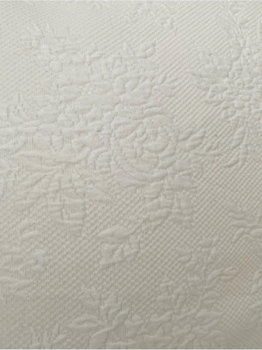 Vintage Ivory Twin Floral Matelasse Coverlet & Sham